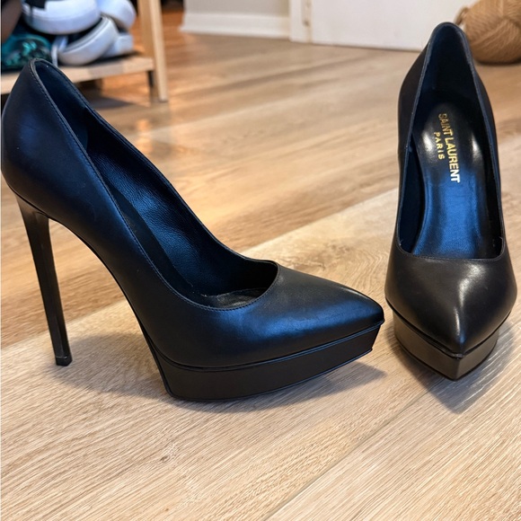 Saint Laurent Black Platform Pumps - Picture 1 of 5